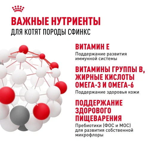 Royal Canin Sphynx Kitten Сухой корм для котят породы Сфинкс, 400 г