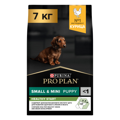 Сухой корм PRO PLAN DOG для щенков мелких пород,  Курица 7кг