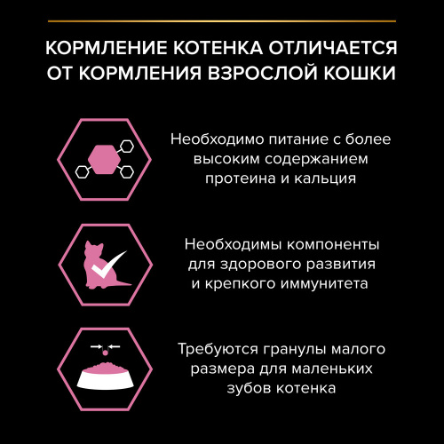 Purina Pro Plan Delicate Kitten Сухой корм для котят с чувствительным пищеварением, индейка, 3 кг