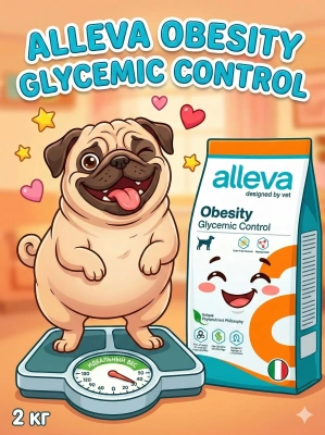 Корм Alleva Care Dog Adult Obesity Glycemic Control сухой диетический корм для взрослых собак 2 кг
