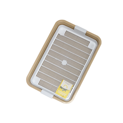 Туалет для кошек Моськи-Авоськи с сеткой, бежевый 40*26*6,5 см