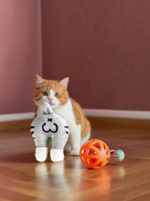 Игрушка для кошек PET STAR  попка кота, плюшевая  4.7-7.7см
