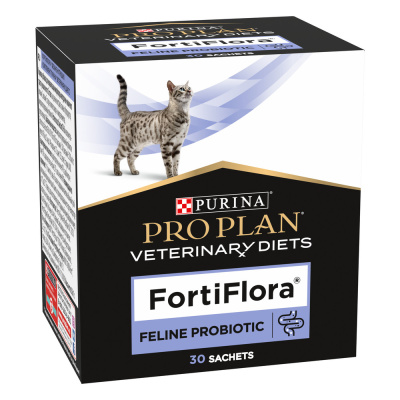 Purina Pro Plan Veterinary Diets Fortiflora Пищевая добавка для кошек с пребиотиком, 30 х 1 г