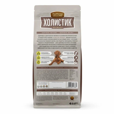 Сухой корм Деревенские лакомства Холистик Премьер для собак сред. и круп. пород ягненок с рисом 7кг.