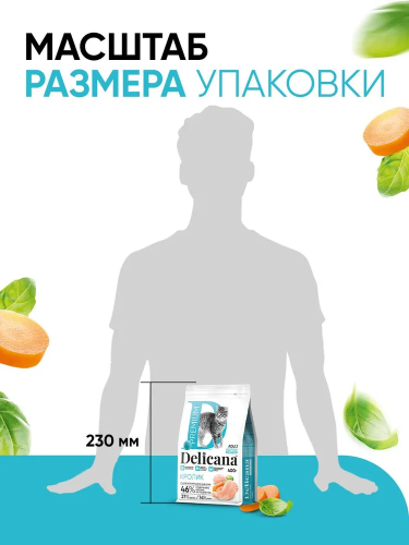 Сухой корм DELICANA для кошек с кроликом 0,4кг 