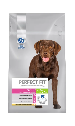 Сухой корм PERFECT FIT  для взрослых собак средних и крупных  пород курица 2,6 кг