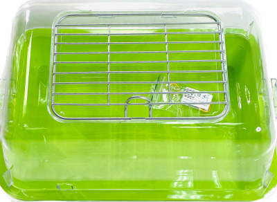 Клетка-террариум Зооэкспресс, для грызунов с метал. дверкой, 33х24х15, малый, зеленый