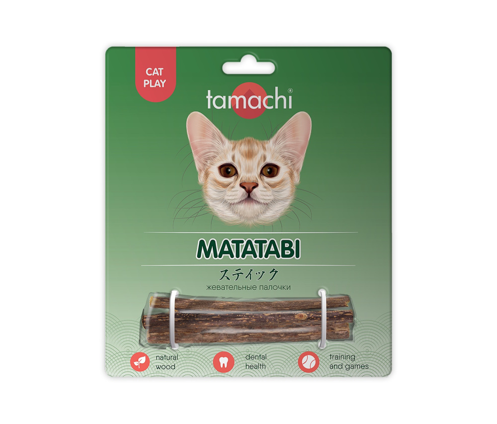 Тамачи T512 Игрушка д/кошек Мататаби палочки 3шт, 93333
