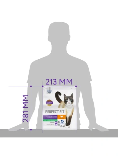 Сухой корм PERFECT FIT для кошек, для здоровья почек с индейкой, 1.2кг 