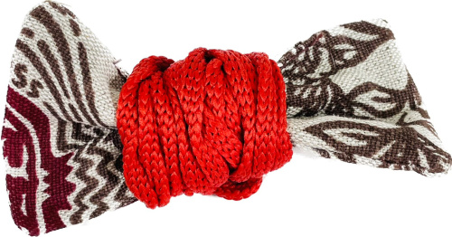 Игрушка для кошек шуршащая БАНТИК на эластичном шнуре (10 см, текстиль, 1шт), 601010