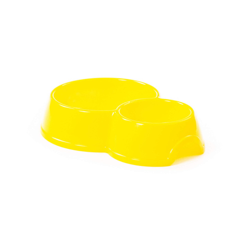 Миска для животных №9 двойная, 246х179 мм, 0,6 литра, 44495