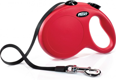 Рулетка Флекси New Classic L 5м до 50кг (ремень) красная