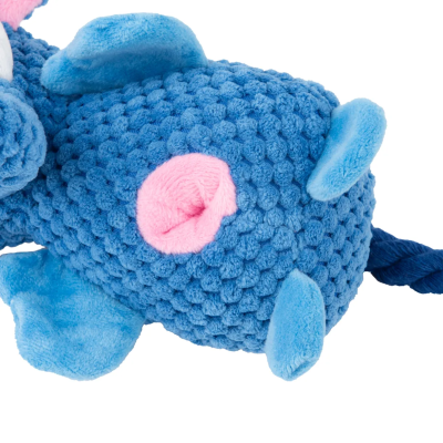 Игрушка Mr.Kranch для собак "Слон" плюшевая с канатиками пищалкой и карманом под лакомство 21см