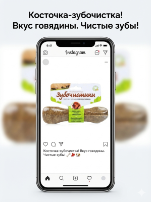 Зубочистики 95 г косточка жевательная для собак средних пород 10-25 кг говядина