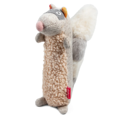 Игрушка мягкая для собак GiGwi PLUSH FRIENDZ "Енот с пищалкой", 120мм