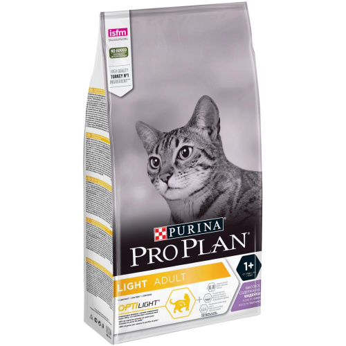 Сухой корм Purina Pro Plan для кошек с избыточным весом, индейка, пакет, 1,5 кг