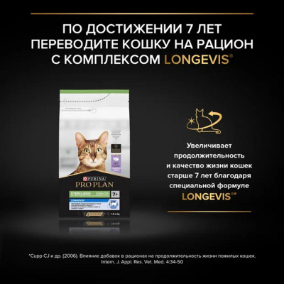 Сухой корм Purina Pro Plan Sterilised RENAL  с высоким содержанием кролика, 400 г + 200 г