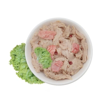 Консервы для кошек Lucky bits филе лосося и цыплёнка с клюквой, 100 г