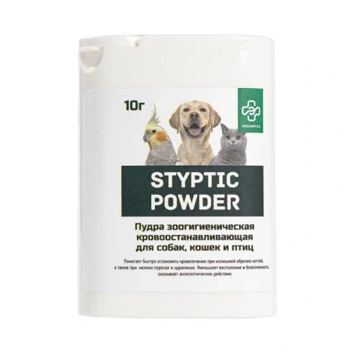 Styptic Powder Пудра зоогигиеническая кровоостанавливающая для собак, кошек и птиц 10 г