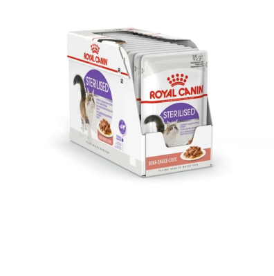 Влажный корм Royal Canin Sterilised для стерилизованных взрослых кошек, кусочки в соусе 28шт х 85г