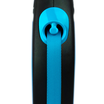 Поводок-рулетка Flexi New Neon tape M 5 м, 25кг, голубая