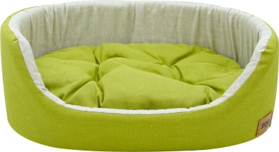 740721 Лежанка овальная с подушкой «Эколен» №2 58*43*18 см зеленая