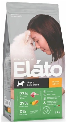 Сухой корм для щенков Элато Holistic мелких пород Курица и Утка 2кг