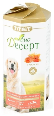 Титбит, Лакомство для собак, Печенье с лососем 350 г.