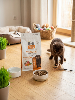 Сухой корм Брит Кеа, WEIGHT CONTROL для кошек с морской рыбой и индейкой , 1.5 кг