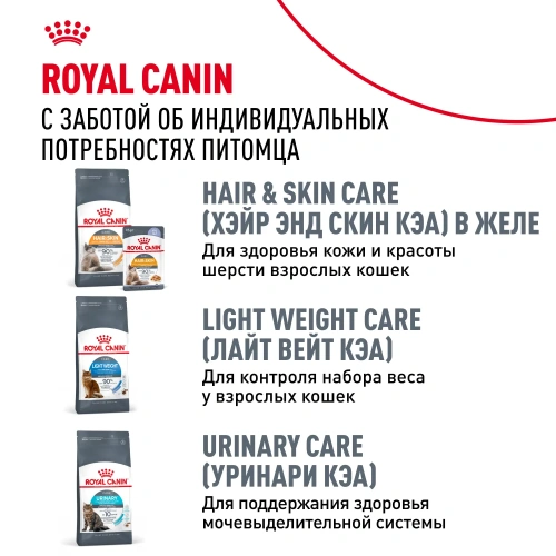 Влажный корм Royal Canin Hairboll Care для взрослых кошек кусочки в соусе, в паучах - 85 г