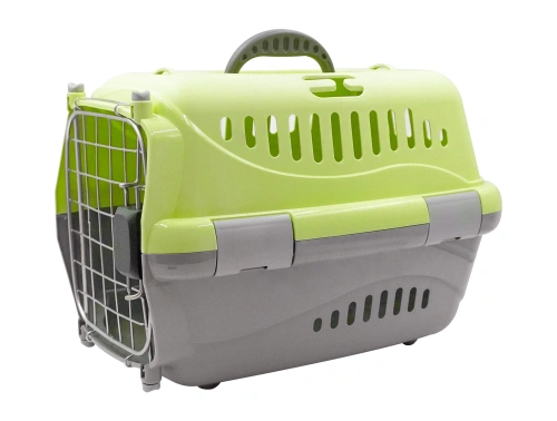 18413 Переноска для животных "Турне" L АВИА с металлической дверцей 54,5*36*34 см зеленая