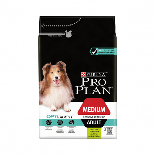 PRO PLAN Dog Medium Breed Сухой корм для взрослых собак средних пород, ягненок, 7 кг