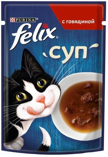 Влажный корм Felix Суп Говядина 36x48г