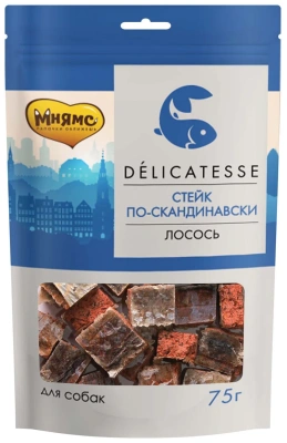 Лакомство для собак Мнямс ""Стейк по скандинавски"" 75 гр лосось