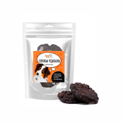 Лакомство для собак Lucky bits медальоны из говядины, 40 г