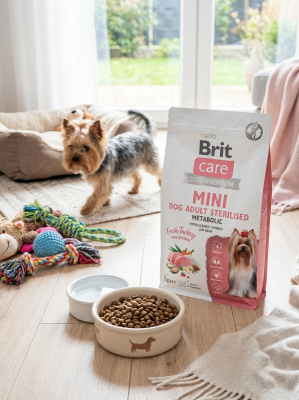 Сухой корм Брит Кеа, MINI DOG ADULT STERILISED.METABOLIC.MONOPROTEIN для собак с индейкой, 1.5кг
