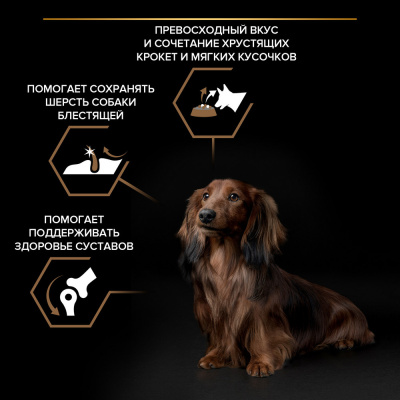 Сухой корм Pro Plan DuoDelice для взрослых собак мелких пород с говядиной 0,7 кг