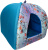 ЗООЭкспресс, Дом для животных вигвам "Дикие травы" 46х46х42 см бирюзовый, 721022