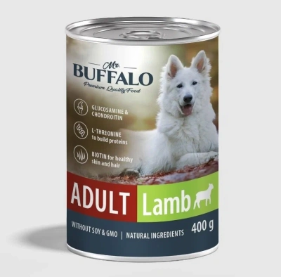 Влажный корм Mr.Buffalo взрослых для собак Ягненок 6*400г