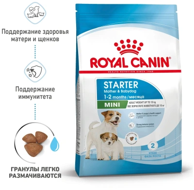 Сухой корм Royal Canin Mini Starter Mother & Babydog для щенков и беременных мелких пород 1 кг