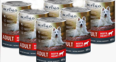 Влажный корм Mr.Buffalo взрослых для собак Говядина и сердце 6*400г