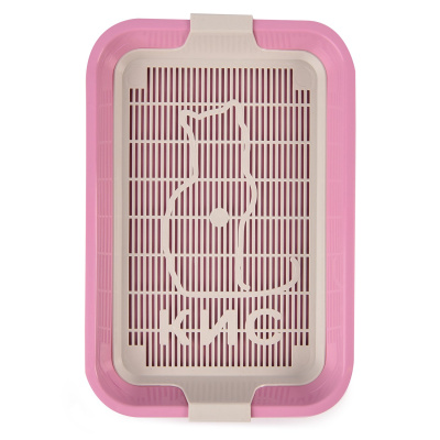 Зооэкспресс 11161 Туалет с сеткой и рамкой-бортиком "МЕГАКИС" (розовый, 42 х 30 х 11)