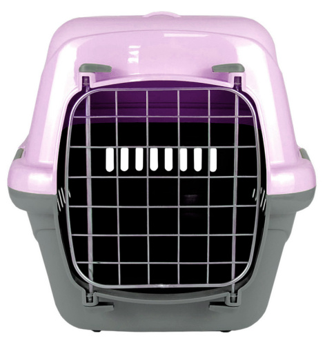 18312 Переноска для животных "Турне" L с металлической дверцей 54,5*36*34 см фиолетовая