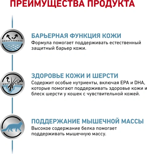 Сухой корм Royal Canin Skin & Coat для стерилизованных кошек с чувствительной кожей - 1,5 кг