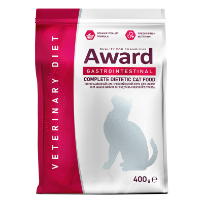 Сухой ветеринарный корм для кошек при заболеваниях ЖКТ 400гр Award Veterinary Diet  Gastrointestinal