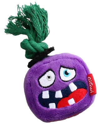 Игрушка для собак GiGwi "MONSTER ROPE" Монстр с веревкой и пищалкой 8см