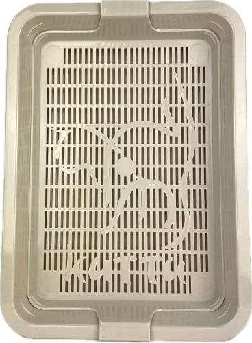 111101 Туалет КИТТИ для кошки с сеткой малый 32,5*23,5*5 см бежевый