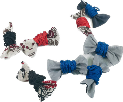 Игрушка для кошек шуршащая БАНТИК на эластичном шнуре (10 см, текстиль, 1шт), 601010