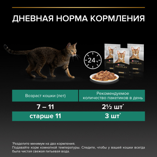 Purina Pro Plan для взрослых кошек 7+ индейка в соусе 85 г.