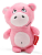 Игрушка мягкая для собак GiGwi PLUSH FRIENDZ "Поросёнок с пищалкой", 110мм